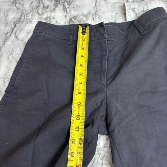 Ann Taylor size 2 wide leg high rise grey Pants cotton blend office workwear - Picture 6 of 8